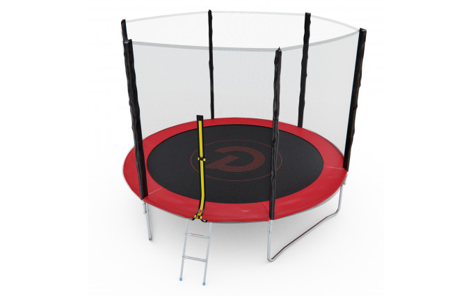 Батут с сеткой DFC PELPO 10ft с лестницей, RED Батут с сеткой DFC PELPO 10ft с лестницей, RED