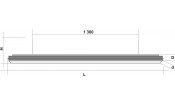 Лампа Evolution 4 секции ясень (ширина 600) (№11,фурнитура медь антик)